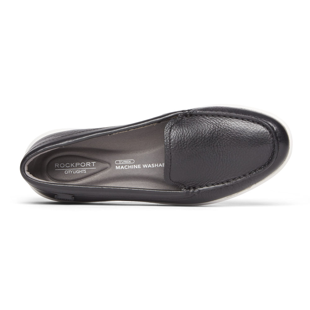 Mocasines Rockport Mujer Mexico - Ayva Washable Negros - MVQBW7065